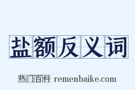 盐额反义词是什么意思的图片